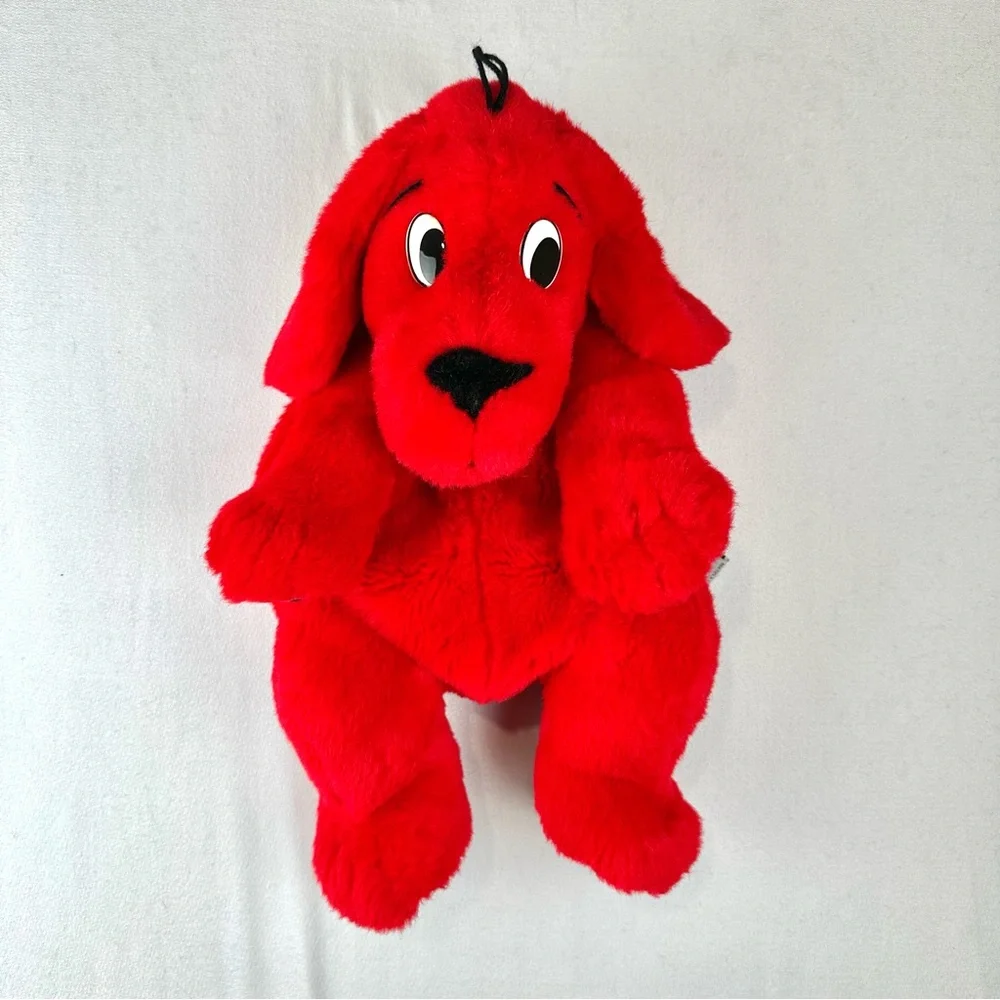 Vintage 1997 Clifford The Big Red Dog Plush Backpack Scholastic Side Kicks